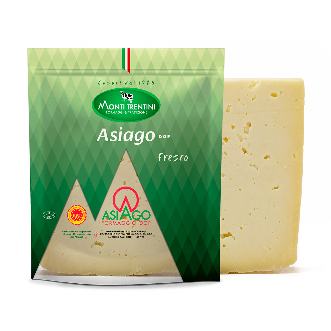 Montitrentini confezionati asiago dop fresco fetta